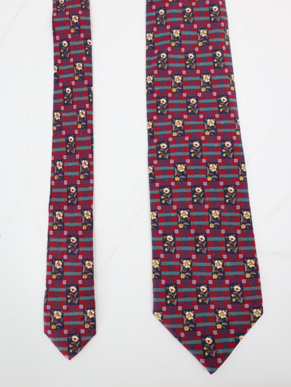 Brioni Tie Mens w4 L60 Designer Geometric Floral Luxury Necktie geometric - Picture 8 of 10